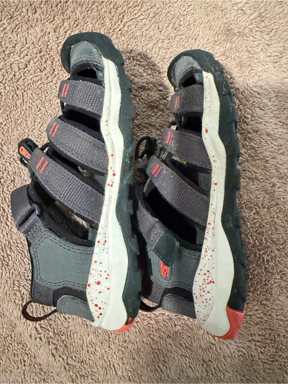 Keen Kids Gray and Red Closed-Toe Sport Sandals - toddler 11